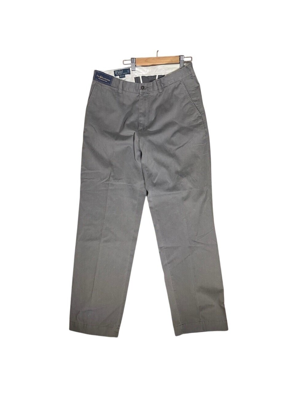 Polo Ralph Lauren Preston Pant Men's Chino Pants Gray Flat Front Size 34x32